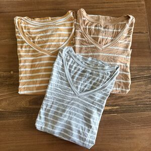 Latched Mama Striped Short Sleeve Tee Set of 3 Women's 2X